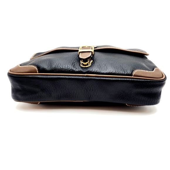 VINTAGE BALENCIAGA BLACK AND BROWN LEATHER TOILETRY BAG - Picture 10 of 16